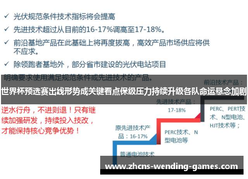 世界杯预选赛出线形势成关键看点保级压力持续升级各队命运悬念加剧